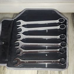 SAE Wrench Set, Large Wrench Set, 7-Piece 15/16", 1", 1-1/16", 1-1/8", 1-3/16", 1-1/4" Long Big Open End
