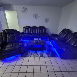 New Power Reclining Couch 3-Pc Set — Sofa • Loveseat • Chair