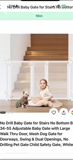NEW Retractable Baby Gate 34in-55in