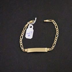 14k Gold Baby Bracelet 6 Inch