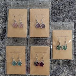 Stainless Steel Paw Earrings