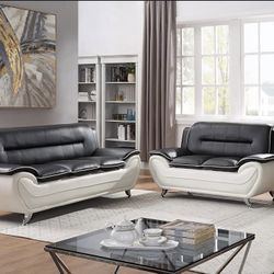 Leather Sofa & Loveseat. 🚚WE DELIVER🚚