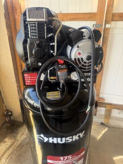 Husky 60 Gal. 3.7 HP 1-Phase 175 PSI Oil Lubed Belt Drive Stationary Electric Air Compressor
