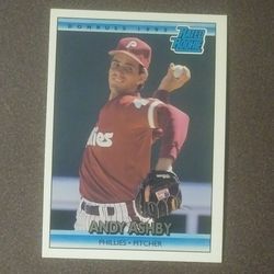 1991 Leaf 1992 Donruss Andy Ashby Philadelphia Phillies #11 Rated Rookie Baseball Card Vintage Collectible Sports MLB Trading Major League Pro 