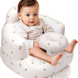 Brand New    Inflatable Baby Seat for 3-36 Months, Back Support, Built-in Air Pump, Learning to Sit, Blow Up Floor Seat with Tray
