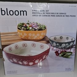 Bloom 3-piece Serving Bowl Set