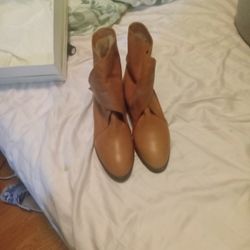 Flaminia Leather Boots Fur Lined (Camel Color))