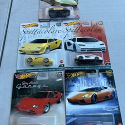 Hot Wheels Premiums Lamborghini   5 Cars Lot New 