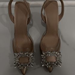 Fashionable Rhinestone High Heel Pumps Champagne
