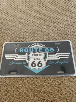 Route 66 decor plate