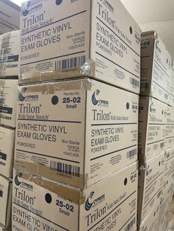Cypress Trilon Synthetic Vinyl Exam Gloves $10/case (1000pcs)