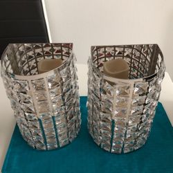 2 new wall faux candle holder / sconces
