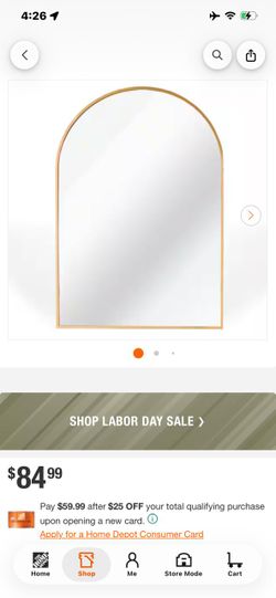 Gold Arch Wall Mirror