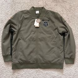 Nike Dallas Cowboys 2025 Salute to Service Bomber Jacket Green