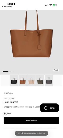 YSL Saint Laurent Tote Bag in Brick