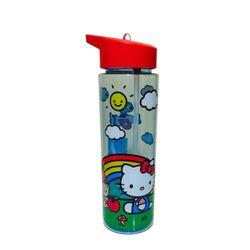 Hello Kitty Kids Drinking Water Bottle With Straw