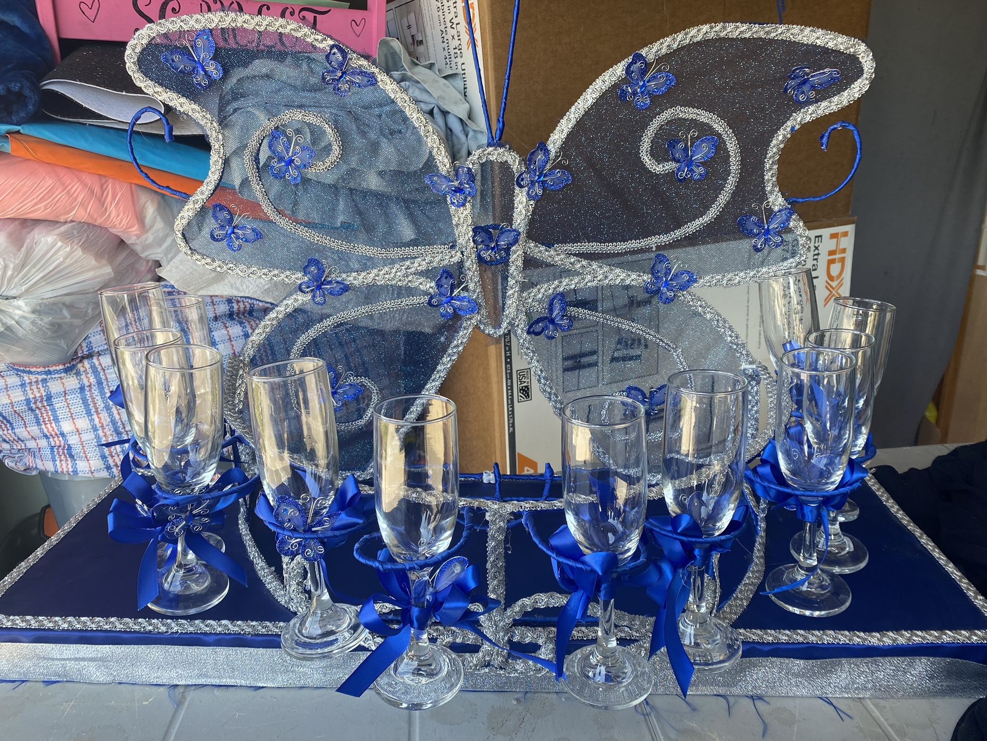 Butterfly Quinceanera Copa Decoration