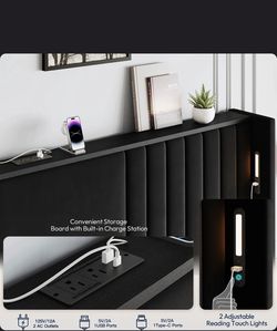 Velvet Upholstered Wingback Platform Bed