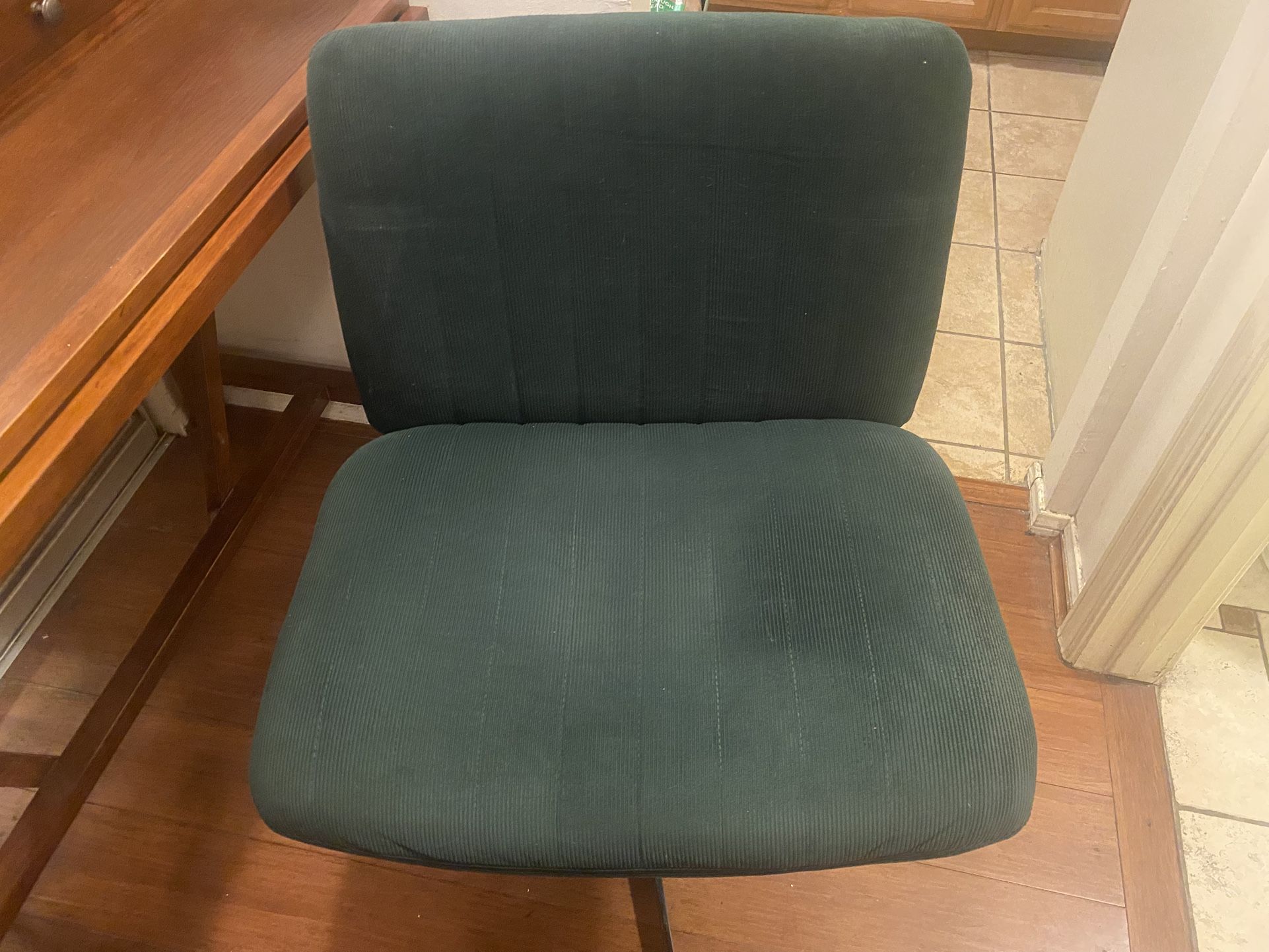 Green Corduroy Office Chair