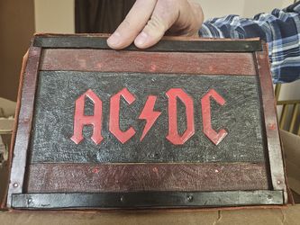 Handmade AC/DC Leather Sign