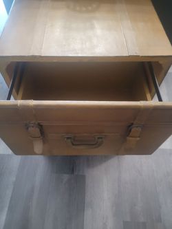 Stacked Suitcase 2-Drawer Storage Chest / Filing Cabinet