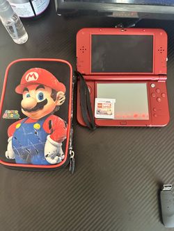 Nintendo 3DS XL Red with Case and Game