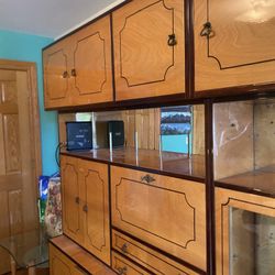 Modern Wall Unit 81” High 157”long 16”‘depth Could Be Divided Into Three Sections 