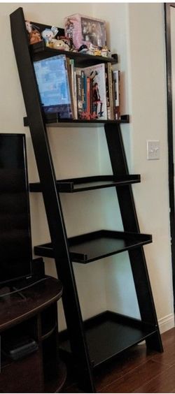 IKEA Black 5-Tier Ladder Bookcase / Shelving Unit – Great Condition
