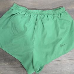 Nike Womens Tempo 2" Green Split Shorts (Size M)