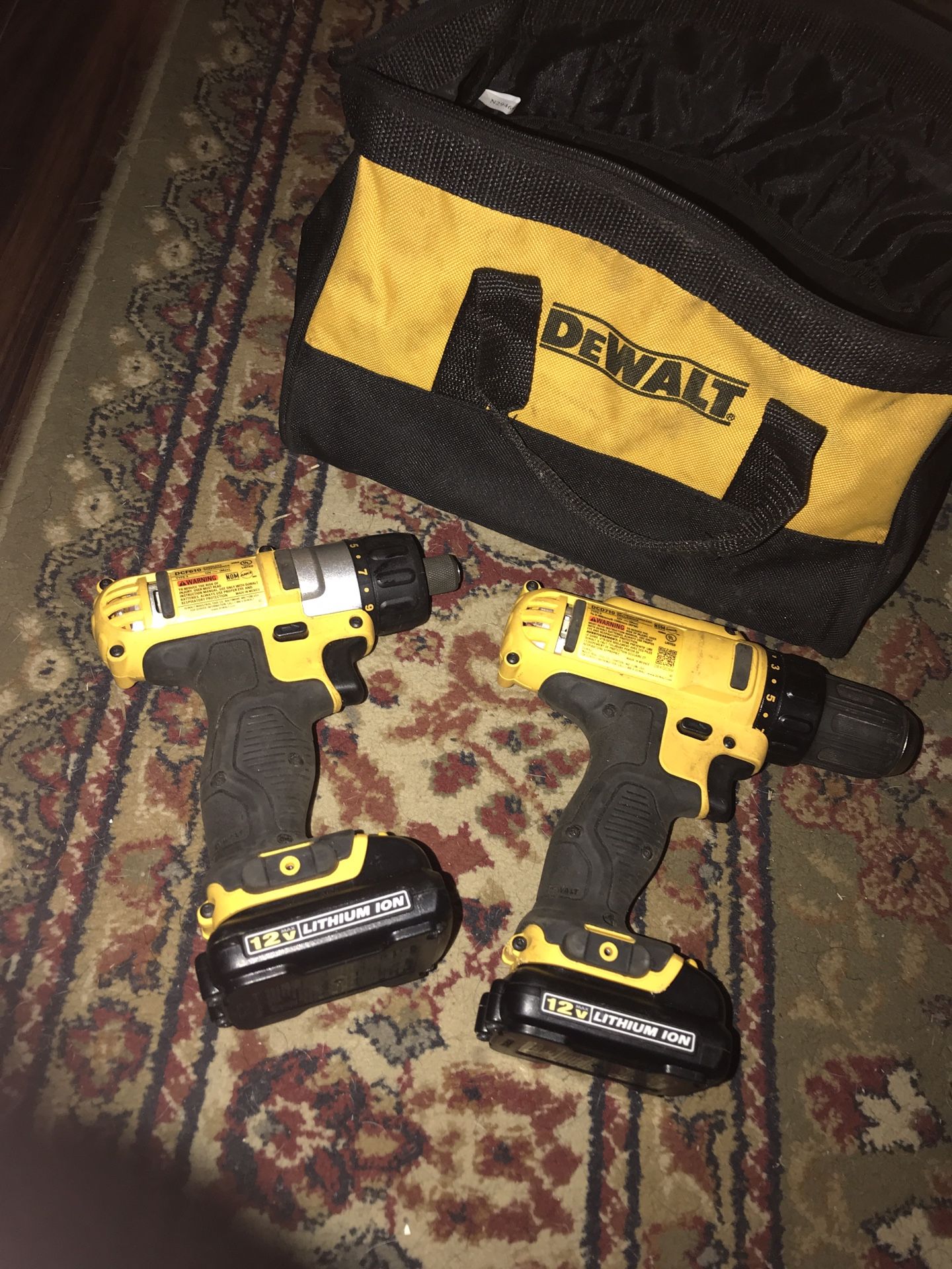 12v dewalt impact and drill