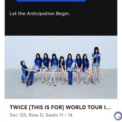 4 Tickets: TWICE [THIS IS FOR] WORLD TOUR IN SEATTLE