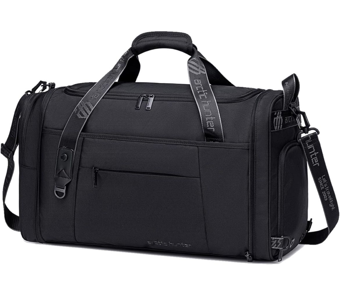 Gym Bags for Men, 42L Large Travel Duffle Bag, Carry On Bag for Airplanes with Shoe Compartment, for Sports, Weekend Trips, Overnight and Camping