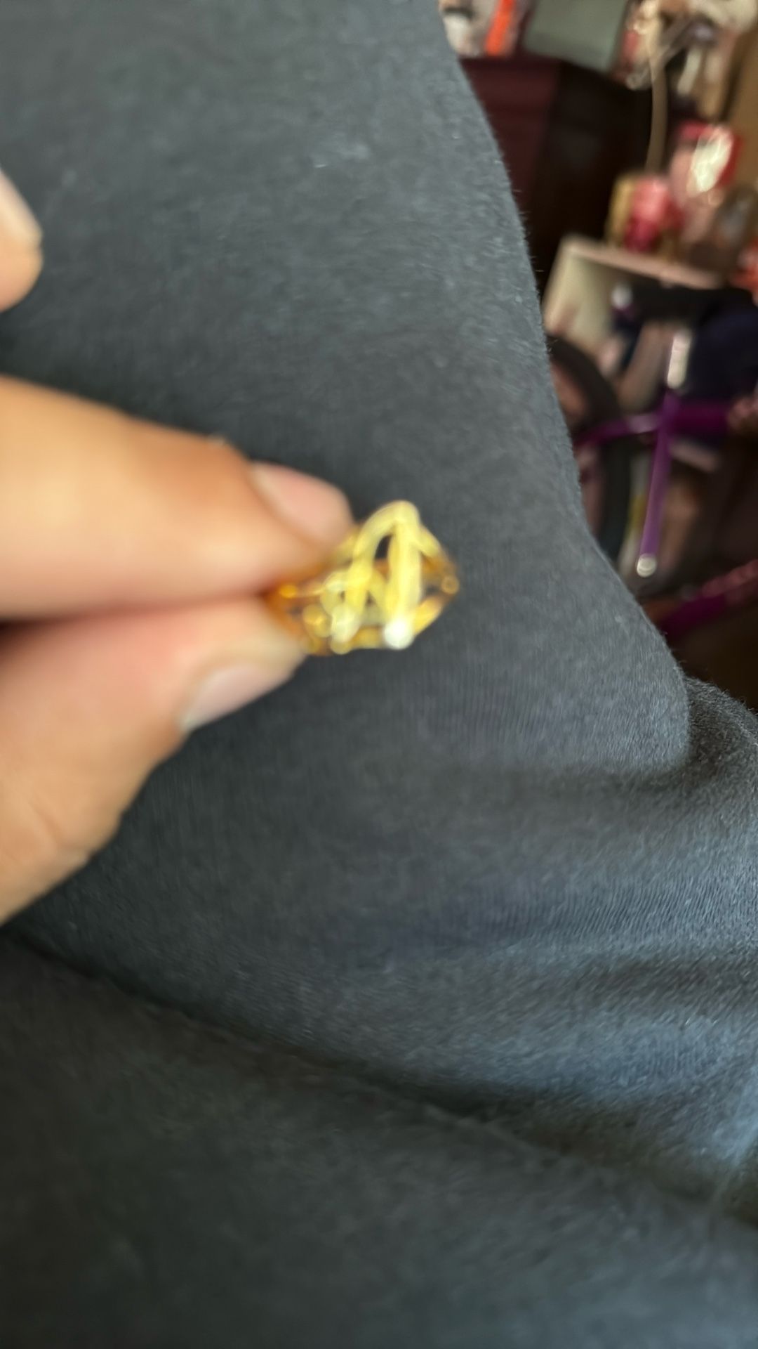 14k Gold Ring Used Letter A Gold Ring