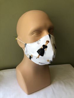Cotton face mask with filter made in USA