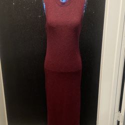 Burgundy Knit Dress 