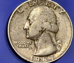 RARE 1967 NO MINT MARK QUARTER W/MULTI ERRORS FRONT/BACK SEE PICS! VG CONDITION