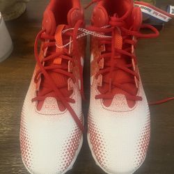 Under Armour Men's Spotlight Fran 3.0 Football Cleats Red/White (contact info removed) Size 13