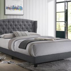 Rosemary Gray King Platform Bed

