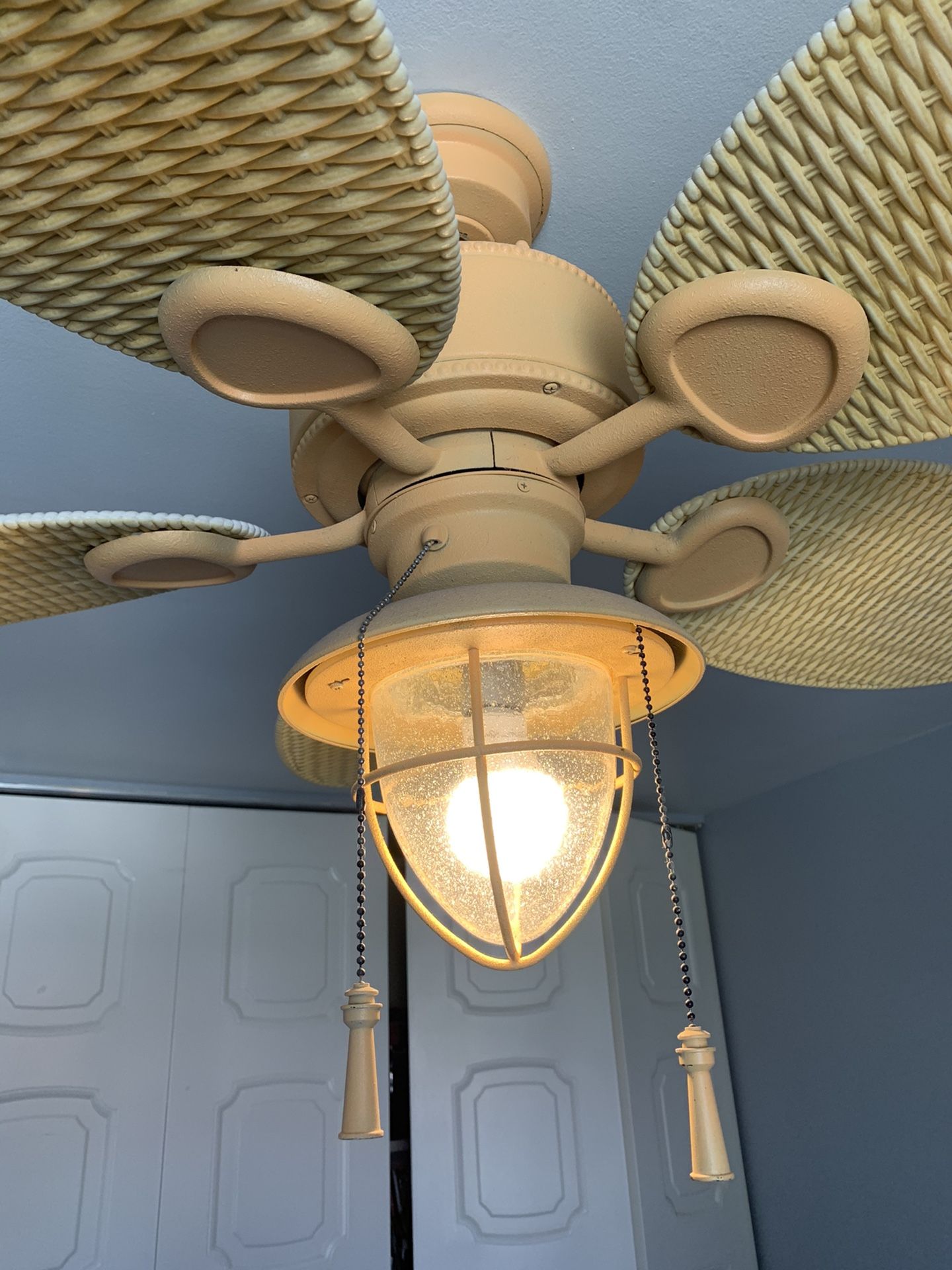 Hampton Bay Palm Beach 48 in. Indoor/Outdoor Iron ceiling fan for Sale