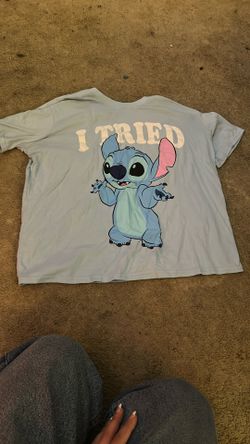 Lilo & Stitch “I Tried” Graphic Tee, Blue Size XL