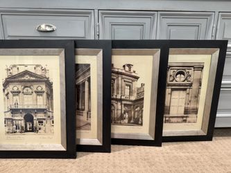 Framed And Matted Print Le palais Royal (Set Of 4)