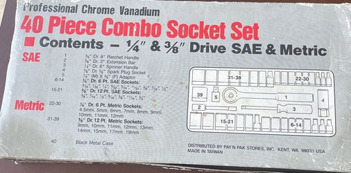 Professional chrome Vanadium: 40 pieces