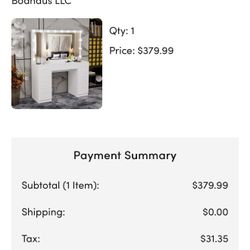 White Vanity w Mirror 