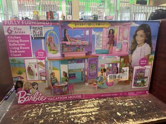 Barbie Vacation House 42 Dollhouse Playset w/ 2 Levels, 6 Rooms *READ*