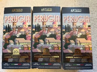 60 Pods Artuzzi Perugia Decaf Espresso Capsules – 3 Boxes