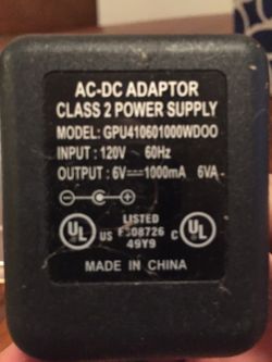 AC Adapter - Specs as shown