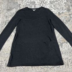 Pure J Jill Sweater Size XS Soft Touch Cotton Tunic Gray Knit Pullover
