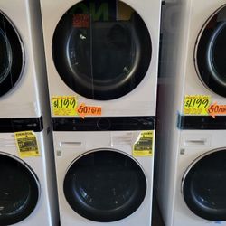 LG ThinQ WashTower Single Unit Front Load Washer 4.5 Cubic Feet  AND  Gas Dryer 7.4 Cubic Feet