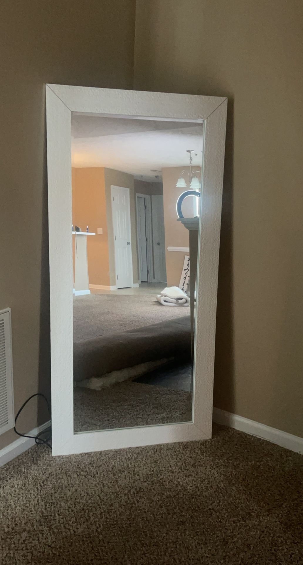 White Tall Floor Mirror 