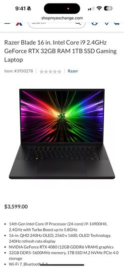 Razer gaming laptop